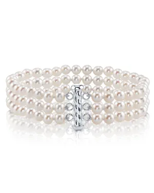 Triple Akoya Pearl Bracelet