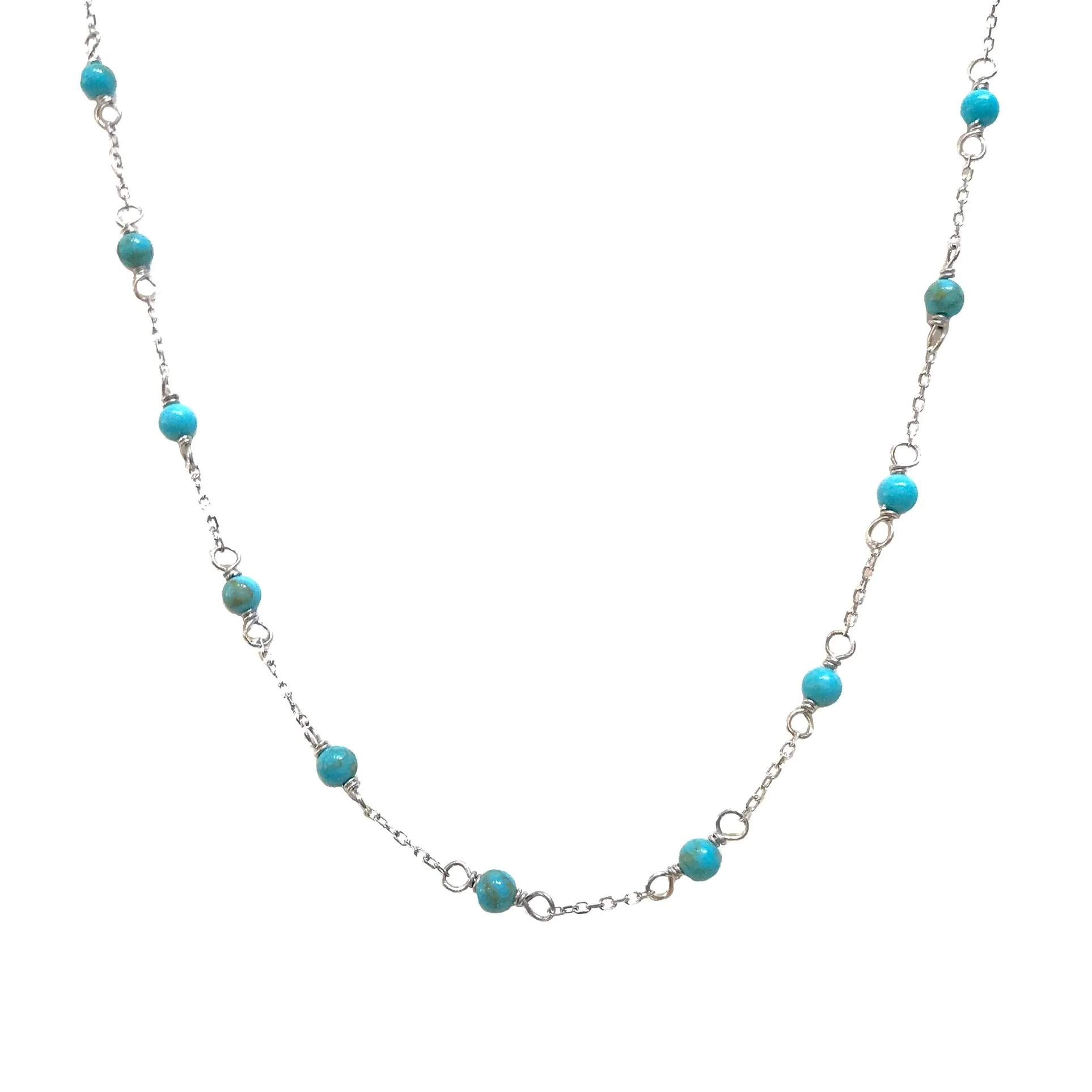 Turquoise Beaded Station Choker