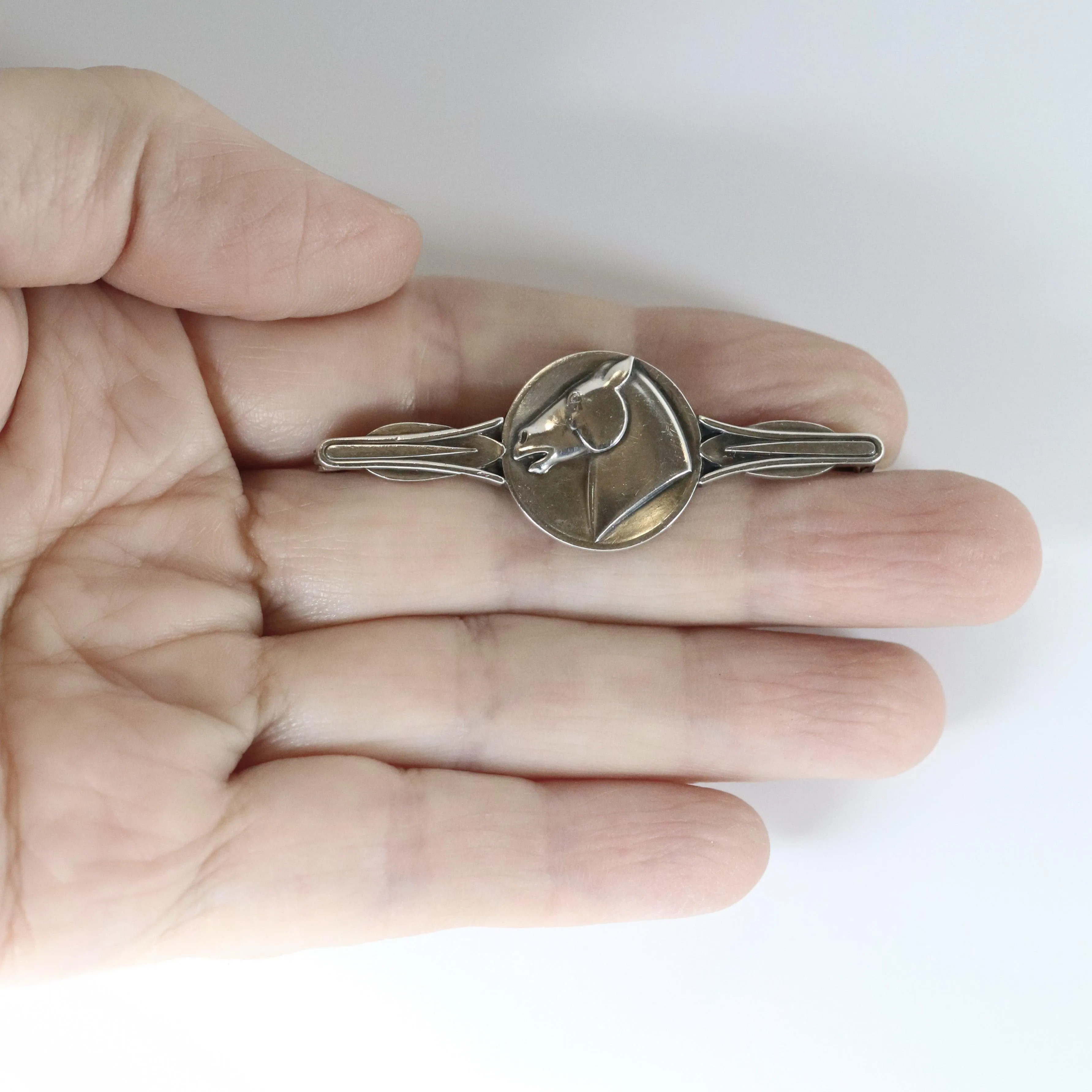 Vintage Georg Jensen Jewelry | Mid Century Malinowski Designed Sterling Horse Pin