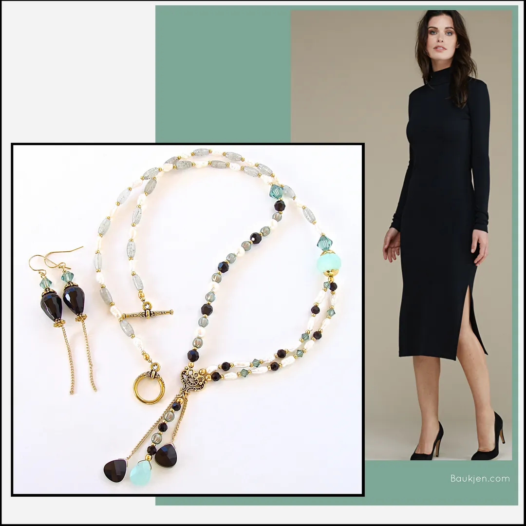 Vionnet: Pearl Necklace with Chalcedony