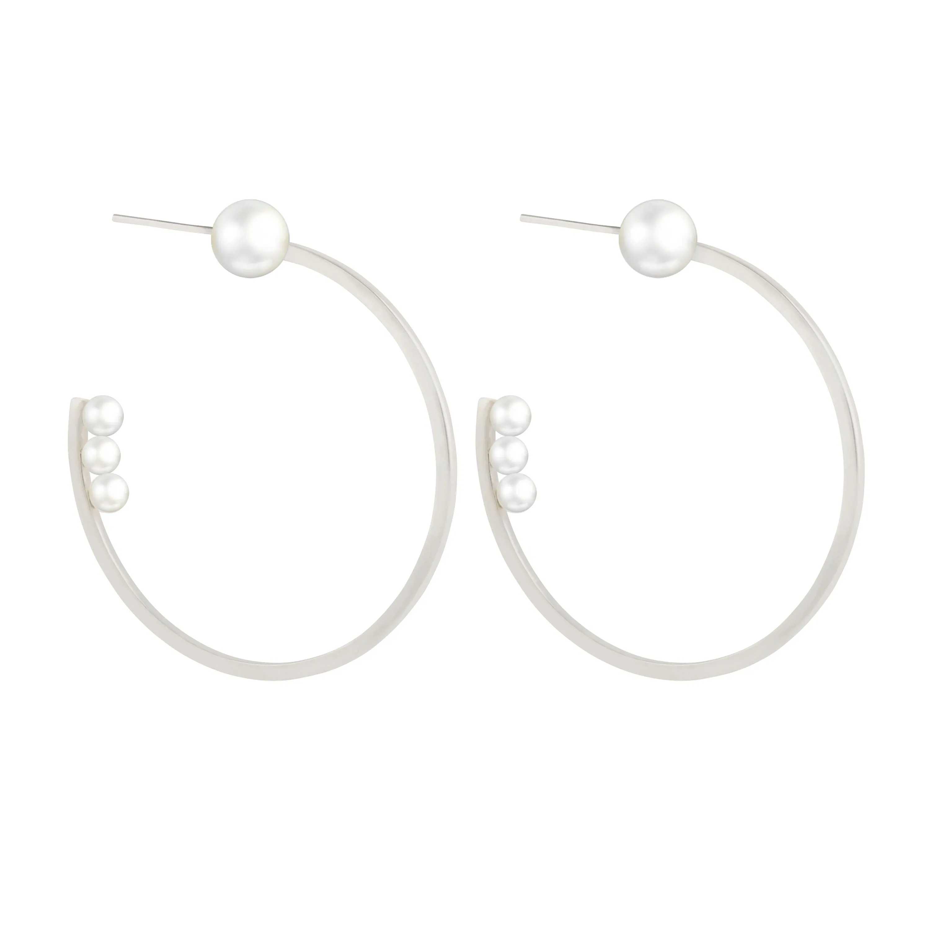 Voyage Pearl Hoop Earrings