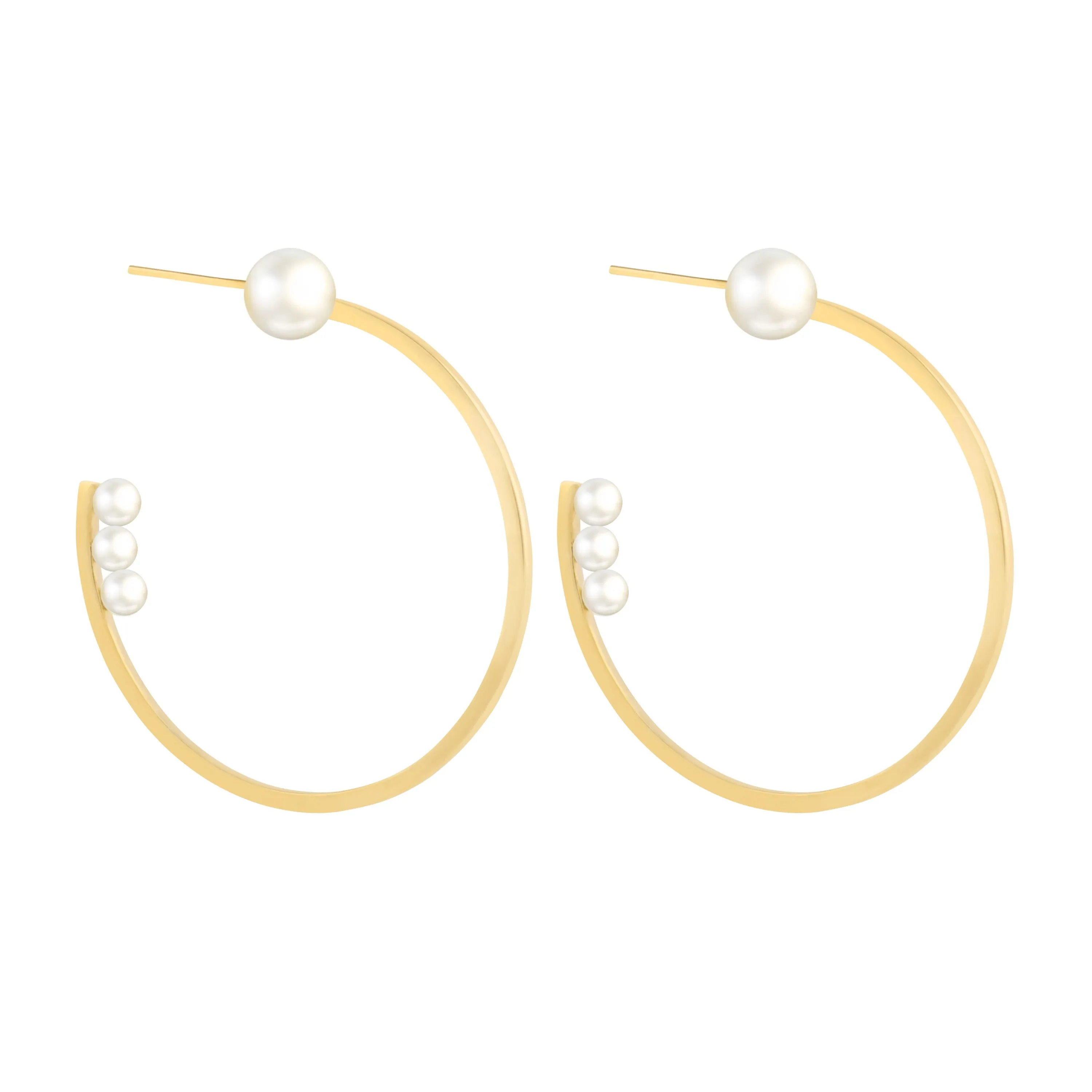 Voyage Pearl Hoop Earrings