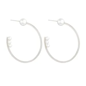 Voyage Pearl Hoop Earrings