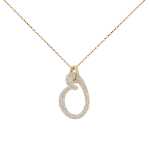 Whirlwind pavé pendant necklace