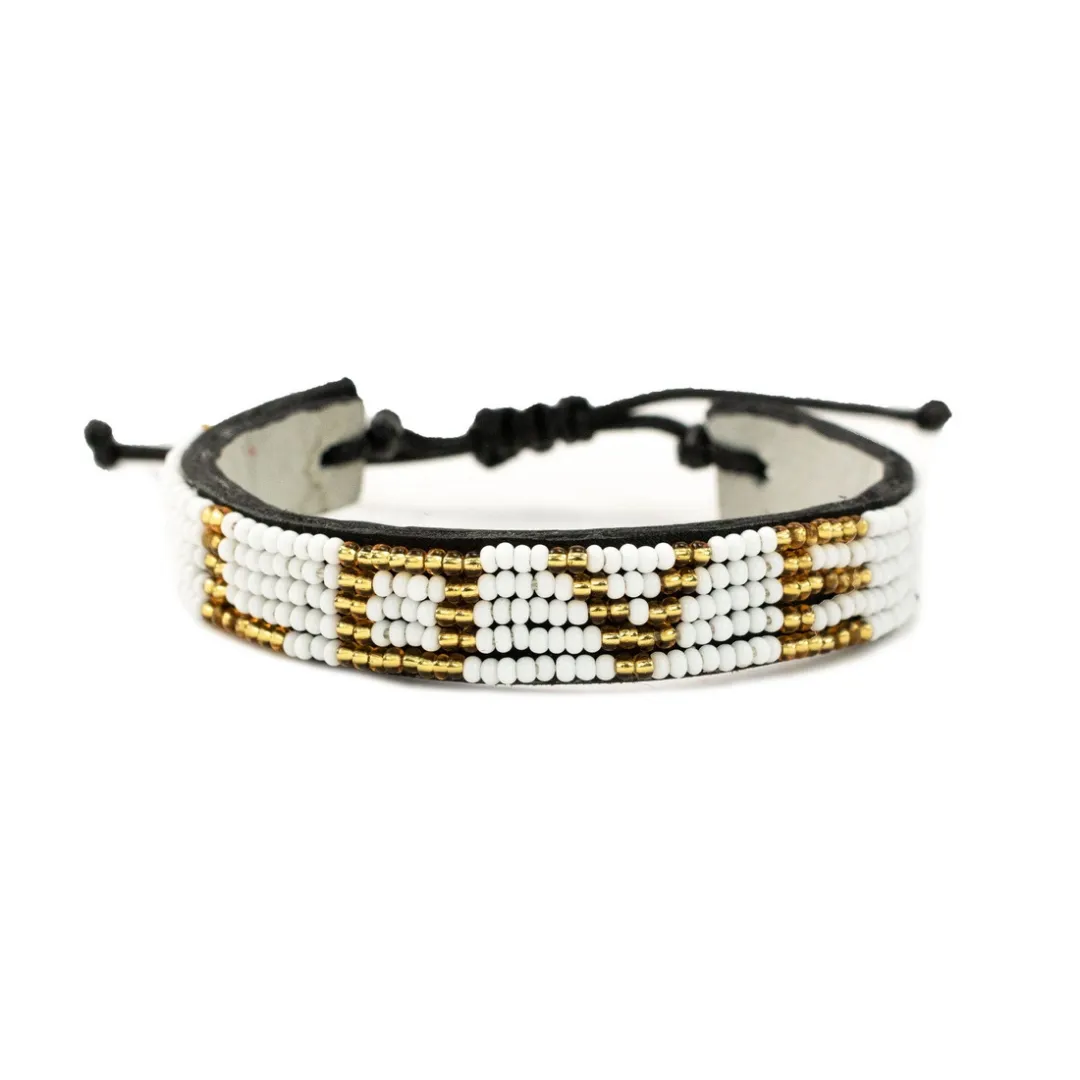 White & Gold LOVE Bracelet