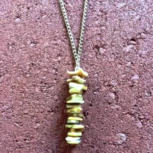 White and Brown Shell Bar Necklace