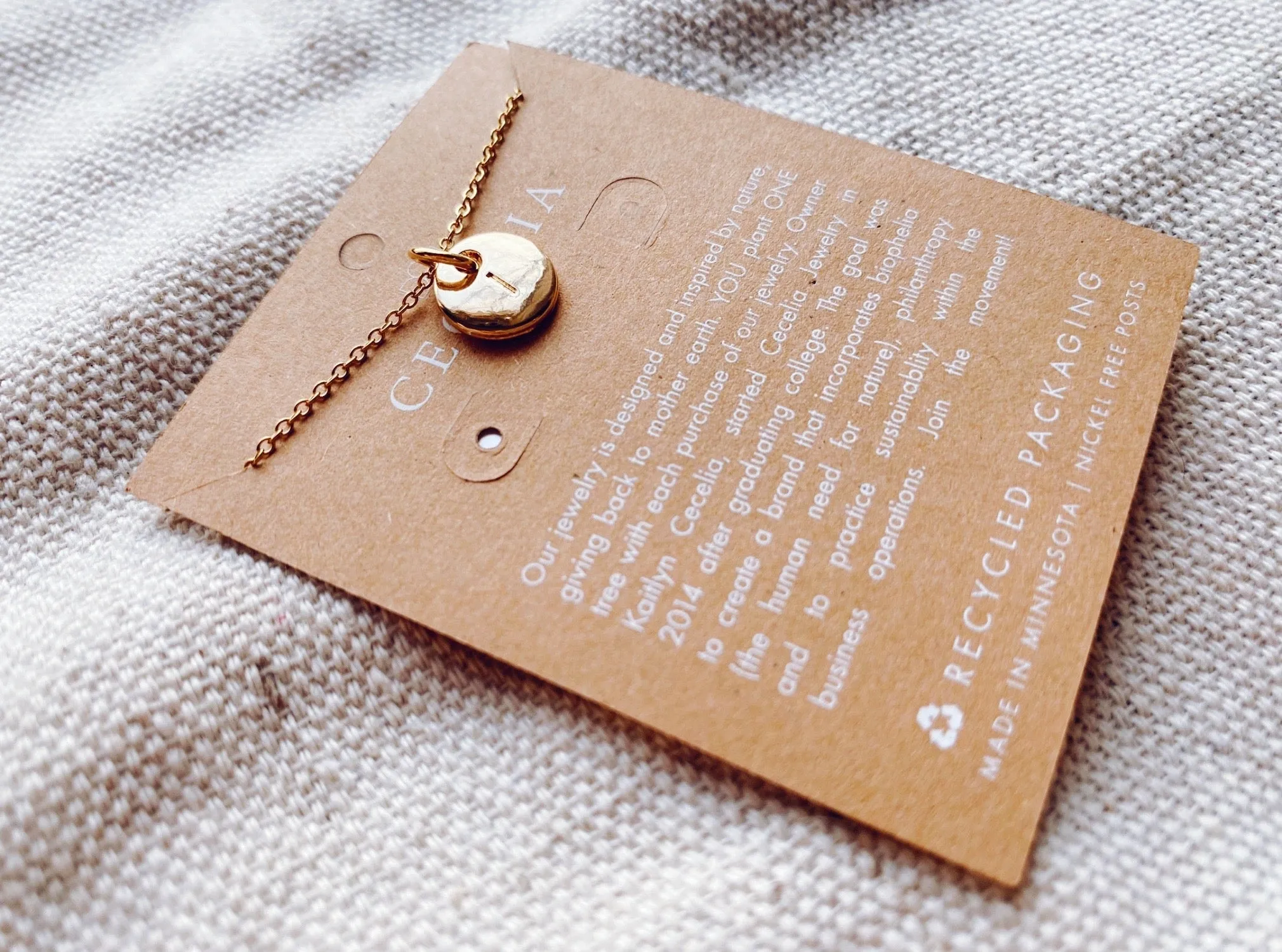 Written In Gold Initial Charm Necklace